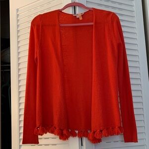 Calypso St. Barth Cashmere Cardigan with Tassel Hem